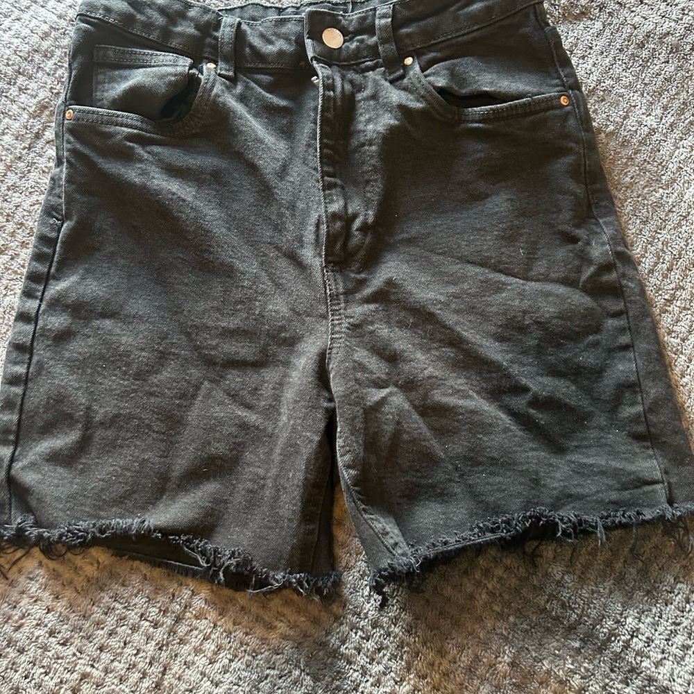 Cotton On Black  Denim Cutoff Shorts